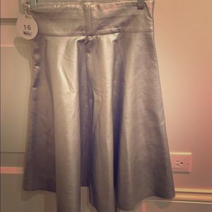 A sliver leather teen/women skirt